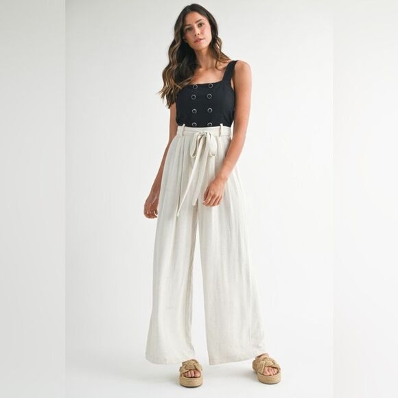 Claire’s Cream Wide-Leg Pant Jumpsuit - Picture 5 of 16